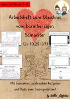 Vista previa - Unidades / Secuencias / Situaciones de Aprendizaje - Alemán Arbeitsheft Gleichnis vom barmherzigen Samariter Religion Grundschule Neues Testament Bibel Jesus - Portada