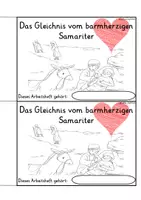 Vista previa - Unidades / Secuencias / Situaciones de Aprendizaje - Alemán Arbeitsheft Gleichnis vom barmherzigen Samariter Religion Grundschule Neues Testament Bibel Jesus - página 1