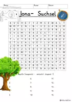 Vista previa - Juegos / Gamificación - Alemán Jona und der Wal Suchsel Altes Testament (Buchstabengitter) Religion Grundschule Bibel - página 2