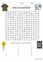 Vista previa - Juegos / Gamificación - Alemán Suchsel Josefserzählung Josef und seine Brüder ( Buchstabengitter ) Altes Testament Joseferzählung Religion Josefgeschichte - página 2