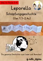 Vista previa - Unidades / Secuencias / Situaciones de Aprendizaje - Alemán Leporello zur Schöpfung Schöpfungsgeschichte Religion Grundschule Altes Testament Bibel - Portada