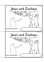 Vista previa - Unidades / Secuencias / Situaciones de Aprendizaje - Alemán Leseheft Jesus und Zachäus Religion Grundschule Unterstufe Neues Testament Bibel Freebie - página 1
