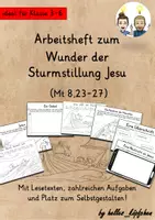 Vista previa - Unidades / Secuencias / Situaciones de Aprendizaje - Alemán Arbeitsheft " Die Sturmstillung " Wunder Jesu Wundererzählung Religion Grundschule Jesus Bibel - Portada