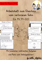 Vista previa - Hojas de trabajo - Alemán Arbeitsheft Gleichnis vom verlorenen Sohn Religion Grundschule Neues Testament Bibel - Portada