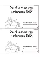 Vista previa - Hojas de trabajo - Alemán Arbeitsheft Gleichnis vom verlorenen Sohn Religion Grundschule Neues Testament Bibel - página 1