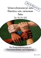 Vista previa - Hojas de trabajo - Alemán Arbeitsmaterial Gleichnis vom verlorenen Sohn Unter- und Mittelstufe Stundenentwurf - Portada