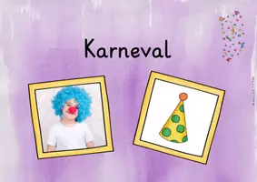 Vorschau - Präsentationen/Tafelbilder - 🥳 Karneval / Fasching - Buntes Tafelmaterial (differenziert) - Seite 1
