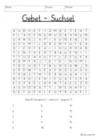 Vista previa - Unidades / Secuencias / Situaciones de Aprendizaje - Alemán Beten Gebet Suchsel Buchstabengitter (4 Versionen) - página 3