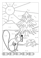Aperçu - Feuilles d'exercices - Calculer et peindre addition dans l'espace des nombres 100 - Page 2