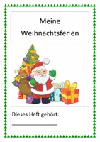 Vorschau - Arbeitsblätter - Meine Weihnachtsferien - Deckblatt