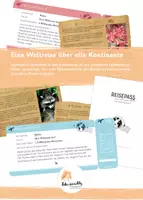 Vorschau - Arbeitsblätter - Reisepass: Kontinente der Erde, eine Weltreise - Deckblatt