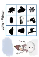 Vorschau - Spiele - Sprachförderung im Winter: Schattenbilder-Lotto (DaZ/DaF) - Seite 1