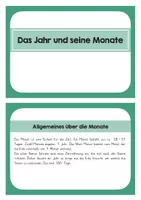 Vorschau - Merkblätter - Das Jahr und seine Monate - Kartei - Seite 1
