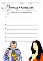 Vista previa - Unidades / Secuencias / Situaciones de Aprendizaje - Alemán Was bedeutet Firmung? Schreibimpulse, Akrostichon + Plakat Poster Reflexion - página 2