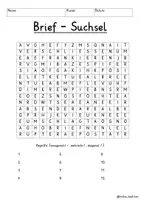 Vista previa - Juegos / Gamificación - Alemán Brief schreiben Suchsel Buchstabengitter Deutsch Grundschule - página 3
