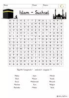 Vista previa - Juegos / Gamificación - Alemán Islam Suchsel Buchstabengitter interreligiöses Lernen Grundbegriffe Weltreligionen - Portada