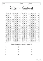 Vista previa - Juegos / Gamificación - Alemán Ritter Suchsel Buchstabengitter Sachunterricht Geschichte - página 3