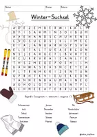 Vista previa - Unidades / Secuencias / Situaciones de Aprendizaje - Alemán Winter Suchsel Buchstabengitter (6 Versionen) - Portada