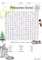 Vista previa - Unidades / Secuencias / Situaciones de Aprendizaje - Alemán Weihnachten Suchsel Buchstabengitter (4 Varianten) Weihnachtsgeschichte - Portada