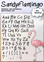 Vorschau - selbst erstellte Schriftarten - SandyFlamingo / Font / Schrift / Schriftart - Deckblatt