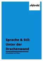 Vorschau - Arbeitsblätter - Stil & Sprache in "Unter der Drachenwand" - Arbeitsblatt mit Video - Deckblatt