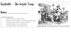 Vorschau - Arbeitsblätter - Flipbook zur Sozialen Frage mit Textkarten und Lösungen - Seite 3