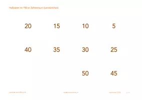 Vorschau - Stationenlernen - Halbieren im 100-er Raum (Lernkärtchen) - Seite 1