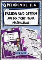 Vorschau - Unterrichtsreihen - Ostern - Karwoche - Passion und Ostern aus der Sicht Maria Magdalenas - Lernportfolio Religion ab Klasse 3 - Deckblatt