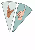 Vorschau - Mal- und Bastelvorlagen - Drehrad - Handformen - DGS - Gebärdensprache - Seite 3