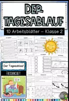 Vorschau - Arbeitsblätter - Der Tagesablauf - Arbeitsblätter ab Klasse 2 - Deckblatt