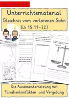 Vorschau - Stundenentwürfe - Verlorener Sohn Religionsunterricht Sek 1 ARBEITSBLÄTTER - Deckblatt