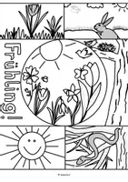 Vorschau - Mal- und Bastelvorlagen - Visualisierter Liedtext anhand des Kinderlieds: "Immer wieder kommt ein neuer Frühling" - Seite 2