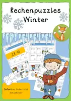 Vorschau - Spiele - Rechenpuzzles Winter Vorschule/Klasse 1 - Deckblatt