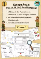 Vorschau - Arbeitsblätter - Escape Room - Plusrechnen/ Addition im Zahlenraum 10 (Klasse 1) - Seite 1