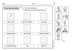 Vista previa - Unidades / Secuencias / Situaciones de Aprendizaje - Inglés - tiempo libre/ pasatiempo - hojas de trabajo - Free time activities/ hobbies - English - worksheets - página 2