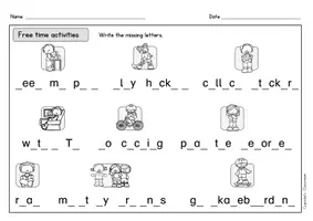 Vista previa - Unidades / Secuencias / Situaciones de Aprendizaje - Inglés - tiempo libre/ pasatiempo - hojas de trabajo - Free time activities/ hobbies - English - worksheets - página 3