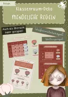 Vorschau - Poster - Klassenraum-Deko / Übersicht: Mendelsche Regeln - Deckblatt