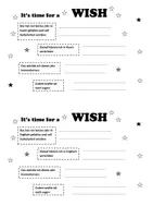 Vorschau - Arbeitsblätter - Time for a Wish Reflexionsbogen zu Beginn des Schuljahres - Seite 1