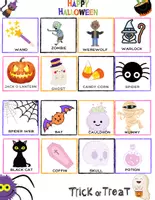 Vista previa - Juegos / Gamificación - JUEGO LOTERÍA HALLOWEEN/ LOTERY CARDS + INDIVIDUAL CARDS) - Portada