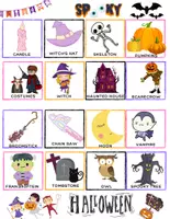 Vista previa - Juegos / Gamificación - JUEGO LOTERÍA HALLOWEEN/ LOTERY CARDS + INDIVIDUAL CARDS) - página 1