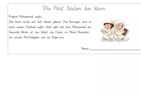 Vorschau - Stundenentwürfe - Fünf Säulen des Islam und das Gebet - differenziert (1-4) - Seite 1