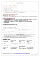 Vorschau - Merkblätter - KOSTENLOS: Present Perfect Merkblatt mit allen Regeln zur Bildung und Verwendung - Signalwörter - Besonderheiten - Seite 1