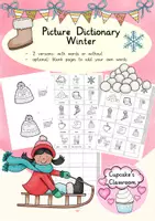 Aperçu - Matériel pour travaux manuels / dessin - Anglais - Dictionnaire illustré sur le thème de l'Hiver (Winter) - Picture Dictionary English - Page de couverture