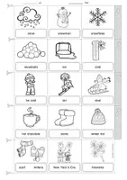 Aperçu - Matériel pour travaux manuels / dessin - Anglais - Dictionnaire illustré sur le thème de l'Hiver (Winter) - Picture Dictionary English - Page 2
