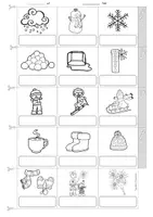 Aperçu - Matériel pour travaux manuels / dessin - Anglais - Dictionnaire illustré sur le thème de l'Hiver (Winter) - Picture Dictionary English - Page 3