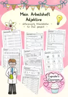 Vista previa - Unidades / Secuencias / Situaciones de Aprendizaje - Alemán adjetivos hojas de trabajo, Deutsch Arbeitsblätter Adjektive DaZ/ DaF - Portada