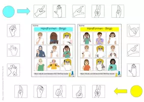Vorschau - Arbeitsblätter - Handformen - Würfel-Bingo I - DGS - Gebärdensprache - Seite 3