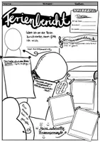 Vorschau - Arbeitsblätter - Ferienbericht - Arbeitsblatt zum ausfüllen / Sketchnotes - Seite 1