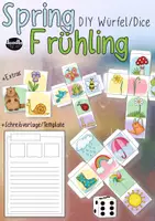 Aperçu - Jeux - Frühling / Spring - Würfel mit Bildern / Dice ESL - Page de couverture