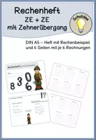 Vorschau - Arbeitsblätter - Zahlenraum 100: Rechnen ZE+ZE mit Zehnerübergang - Deckblatt